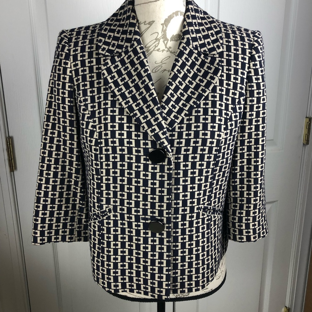Ann Taylor LOFT Swing Coat | Modern Print | Size 4